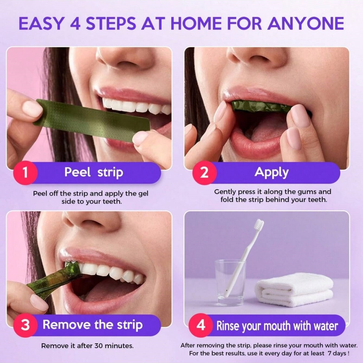Adesivos de clareamento dental - Teeth Whitening Q&M avaliação e preço