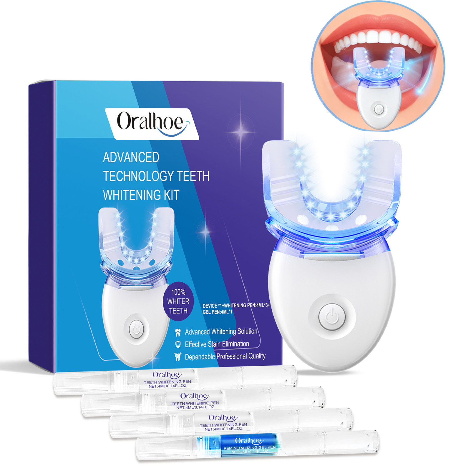 Kit profissional de luz led pa - Teeth Whitening Q&M avaliação e preço